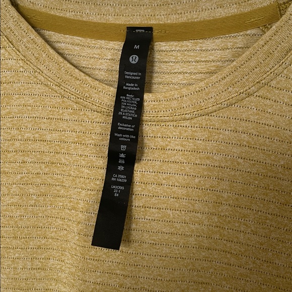 Lululemon Athletica Men's Medium Yellow Lime T-Shirt - Picture 2 of 7